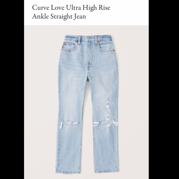 Abercrombie & Fitch Denim - NWT❗️A&F Curve Love Ultra High Rise Ankle Straight Jeans